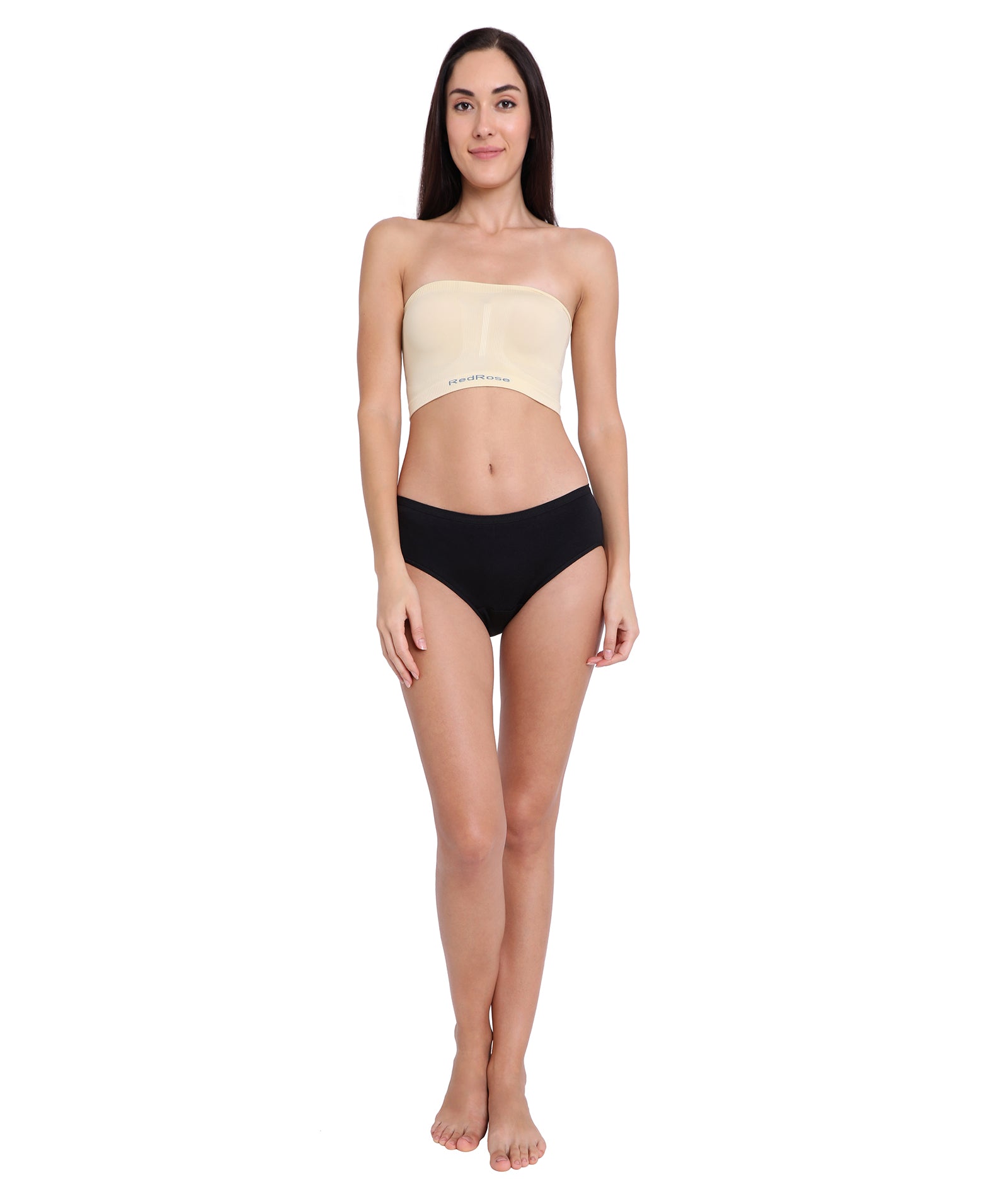 Red Rose Women's Non-Padded | Non-Wired | Seamless | Strapless Top Tube Bra