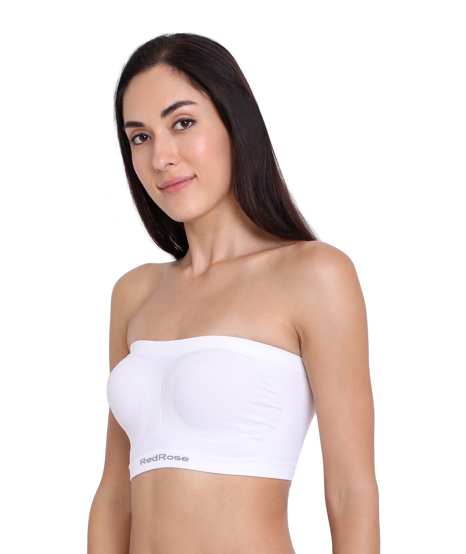Red Rose Top Tube Women's Non-Padded | Non-Wired | Seamless | Strapless Bra