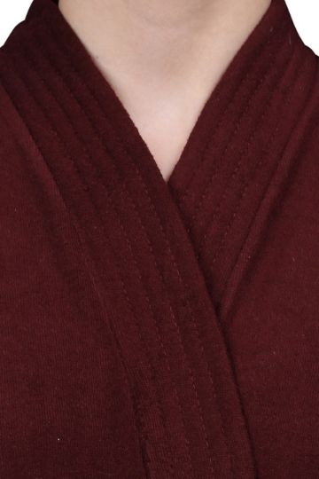 Red Rose Plain Bathrobe