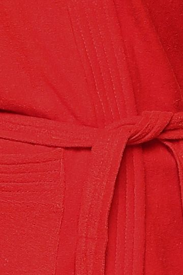 Red Rose Plain Bathrobe