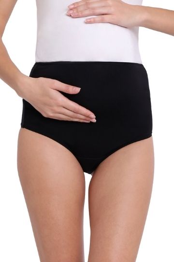 Red Rose Women’s Maternity Panty Underwear| Adjustable Full Coverage High Waist Cotton Pregnancy Panties | Free Comfortable Brief for Ladies