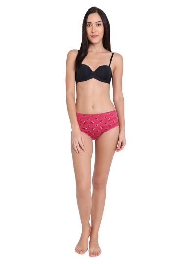 Red Rose Slimmer Printed High Rise Full Coverage Tummy Hipster Panty (Single Pack)