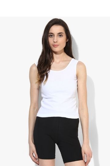 IDIAL Red Rose Cotton Short Camisole Stretchable Slip for Women | Short Kurtis Slip | Short Camisole | Waist Length Inner Pack of 1
