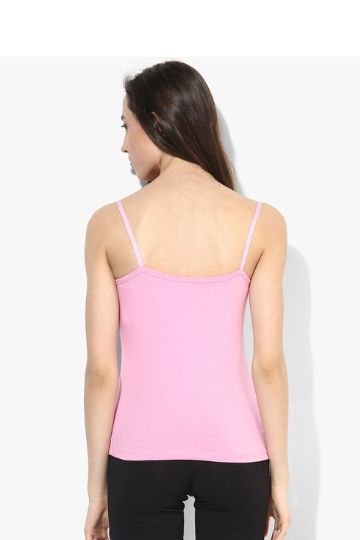 INTEL Red Rose Women’s Cotton Camisole Slip with Adjustable Straps – Soft & Breathable Innerwear