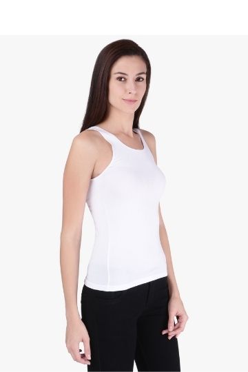 RED ROSE WOMEN'S COTTON U NECK PLAIN SPAGHETTI STRAP TANK TOP A SUPER COMBED COTTON FABRIC SLIM FIT CAMISOLE FOR LADIES