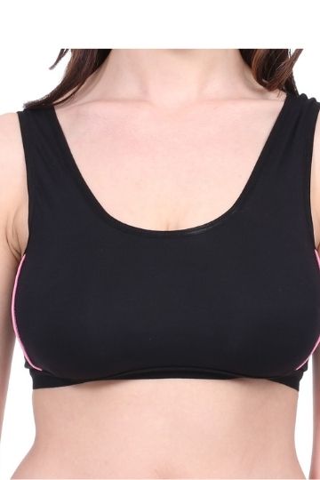 RED ROSE WOMEN'S WIREFREE PADDED ULTRASOFT STRETCH FULL COVERAGE SLIP BRA