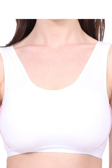 Red Rose Women's Wirefree Padded Ultrasoft Stretch Full Coverage Slip Bra