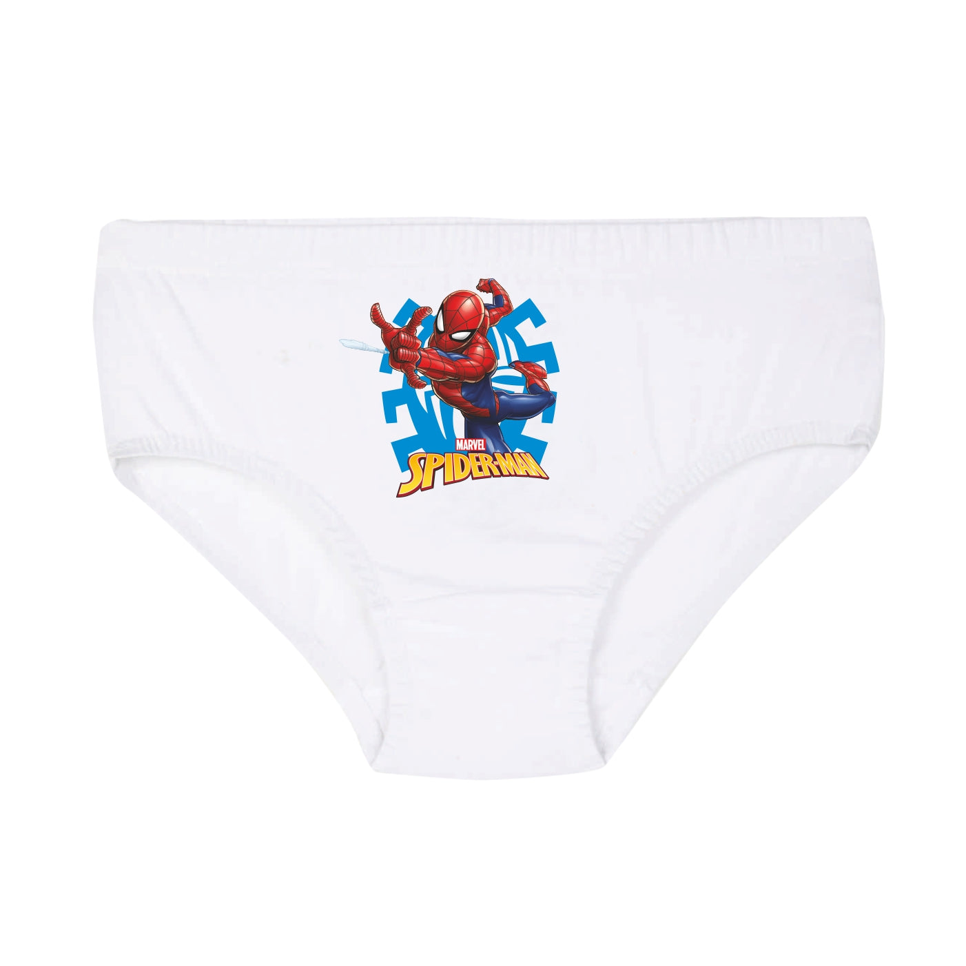 Redrose Boys Cotton Briefs – Pack of 6 | Spiderman Printed White Innerwear | JR-06WH