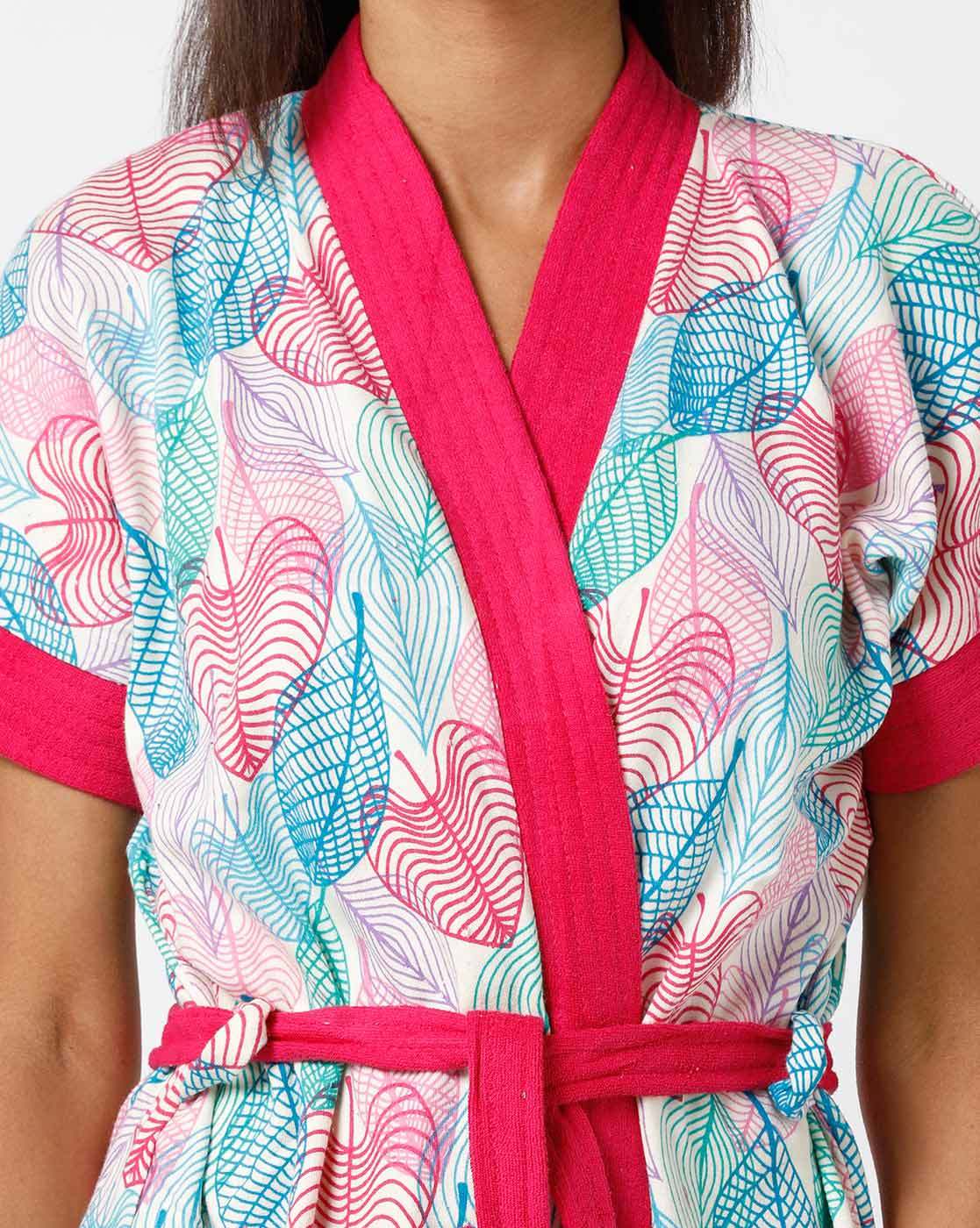 RedRose Printed Bathrobe