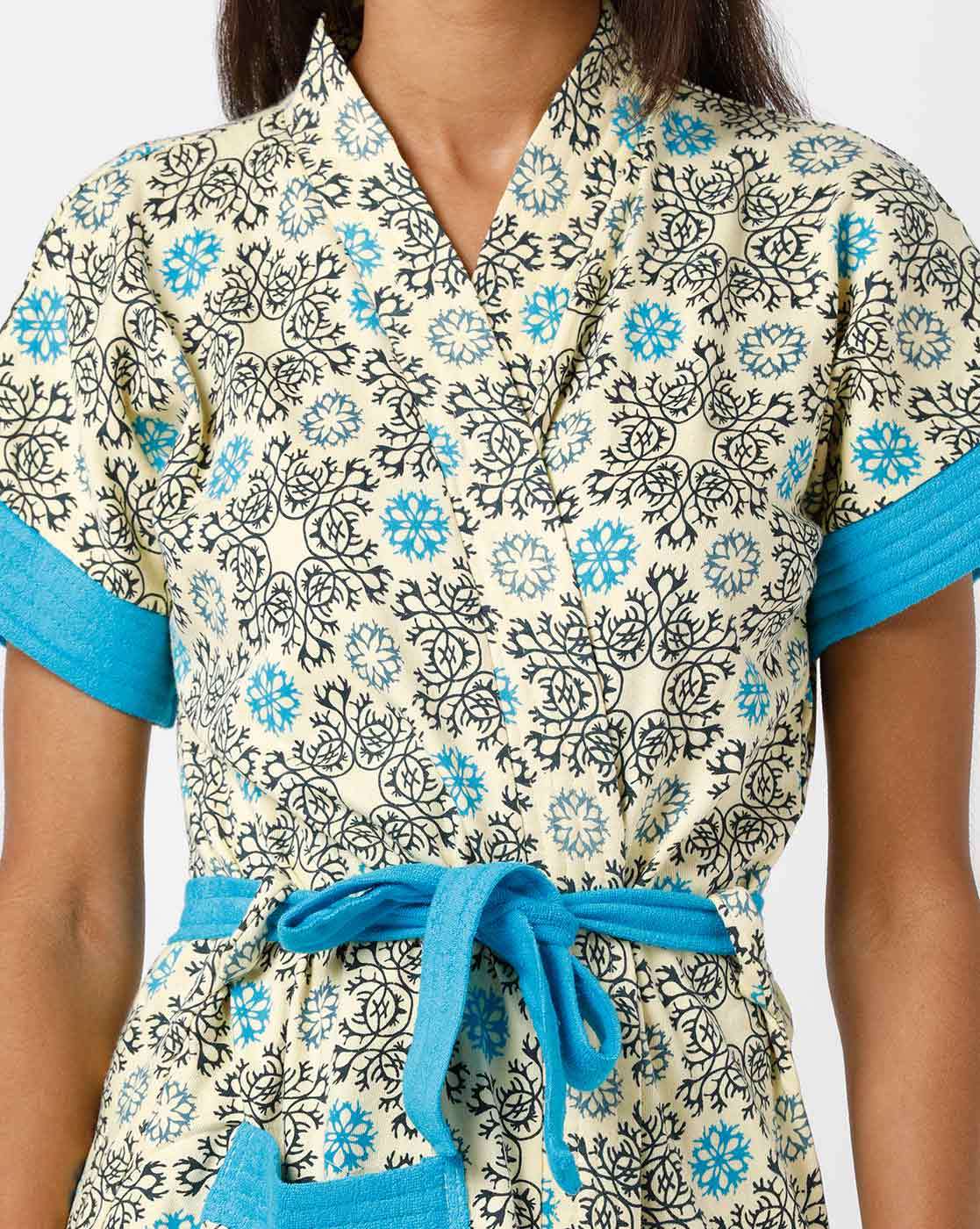 RedRose Printed Bathrobe