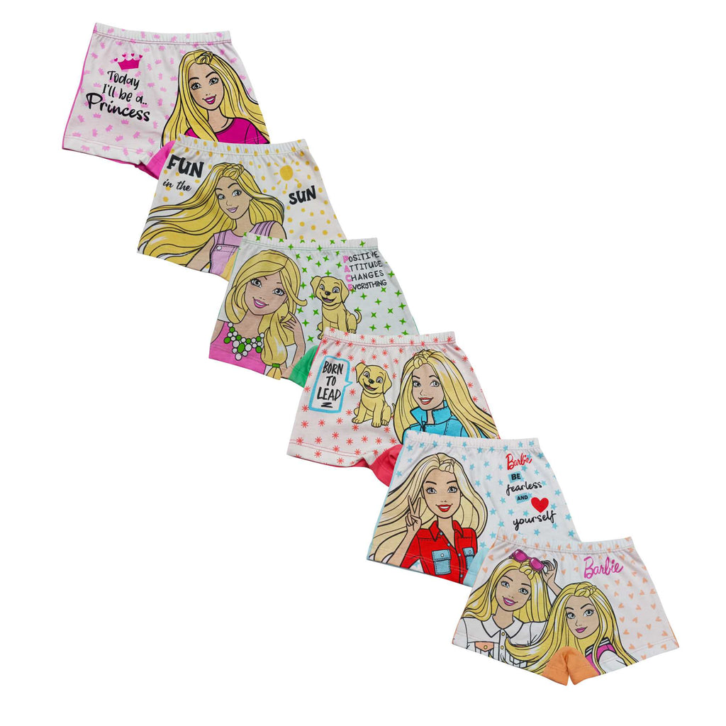 BABY 163 | Red Rose Baby Girls Cotton Shorts – Barbie Printed Comfortable Innerwear PACK OF 6