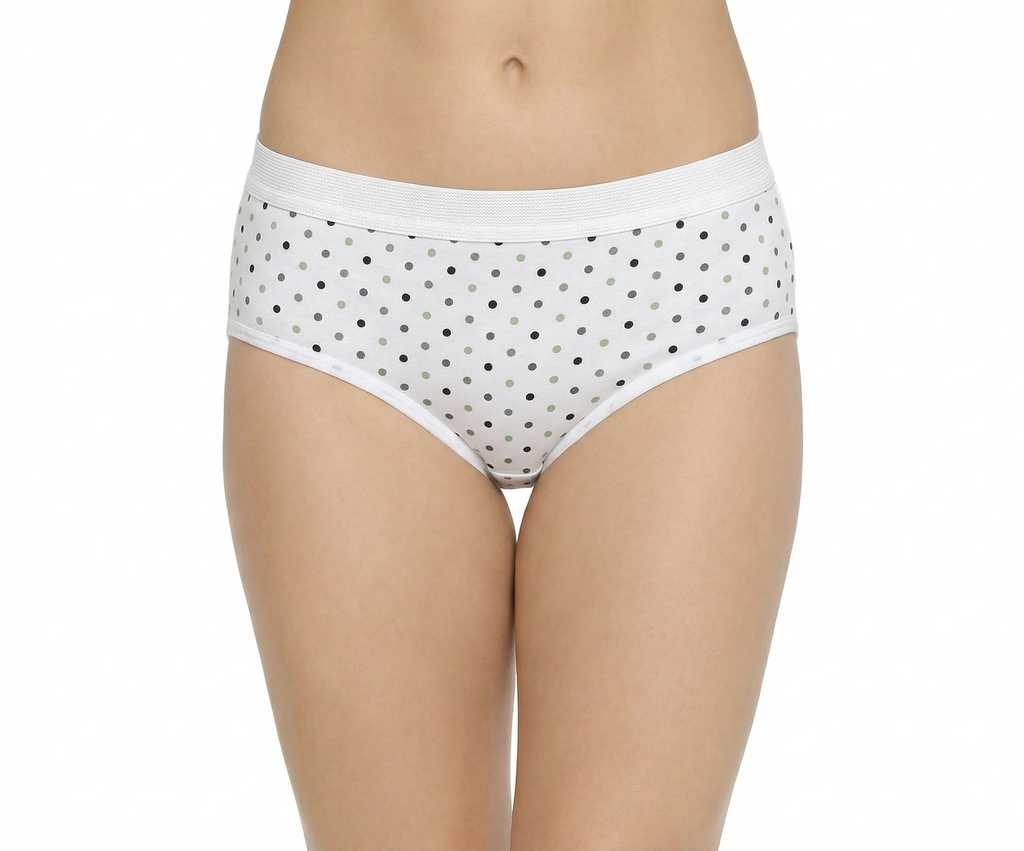 BHAKTI WH Women’s Ribbed Waist Cotton Panties – Soft & Breathable Printed Briefs for Everyday Comfort (Pack of 3)