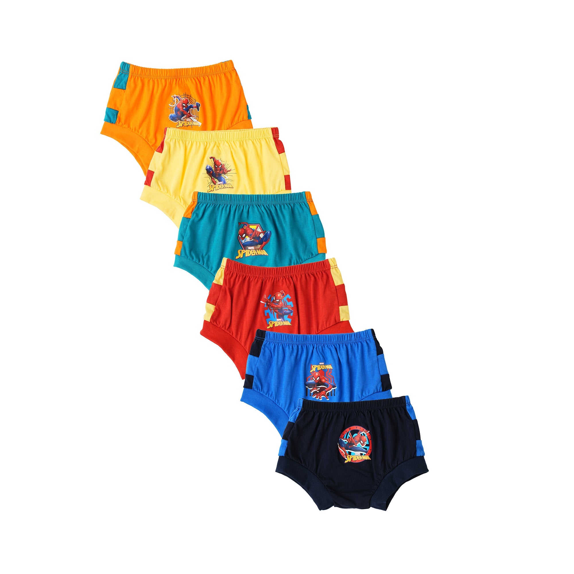 Redrose Boys Briefs – Pack of 6 | Spider-Man Printed Cotton Innerwear | JR-05CL