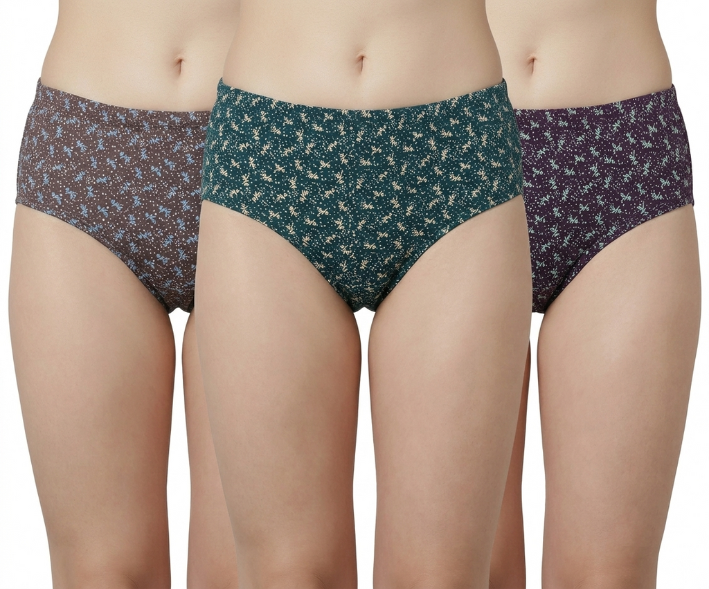 R.R-600 High Rise Plus Size Hipster Panties – Pack of 3