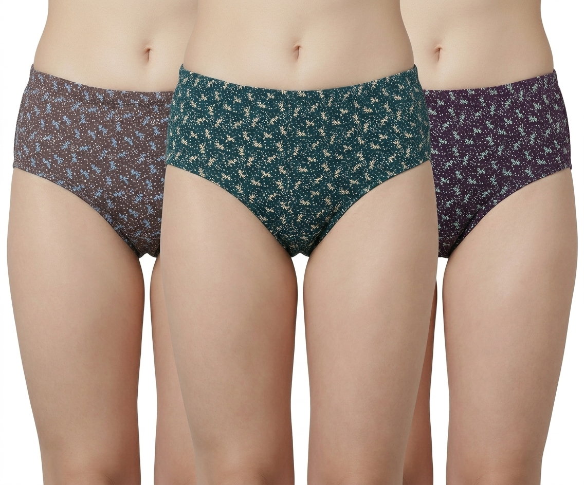 R.R-600 High Rise Plus Size Hipster Panties – Pack of 3