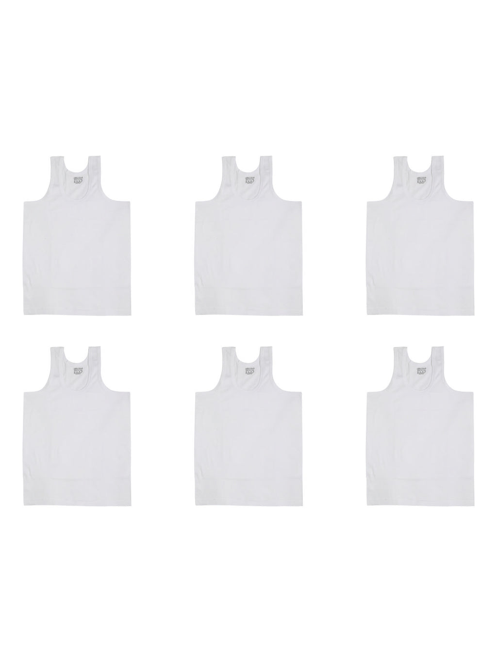 VEST 1004 |Red Rose 100% Cotton Boys Inner Vests – Pack of 6|