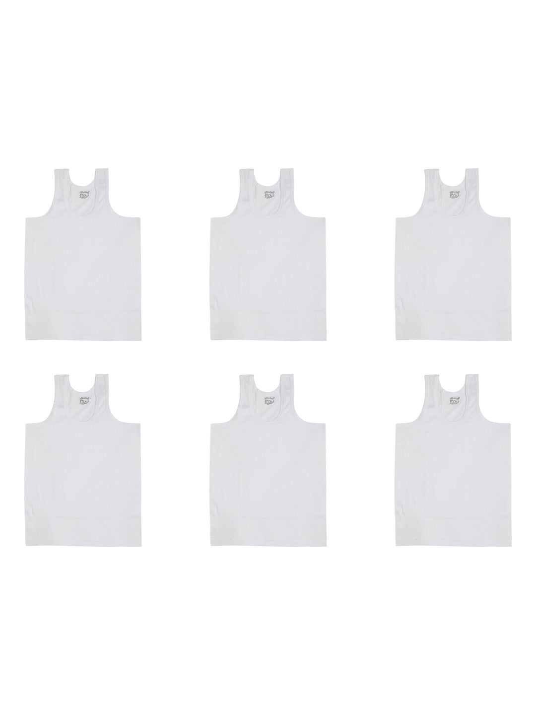 VEST 1004 |Red Rose 100% Cotton Boys Inner Vests – Pack of 6|