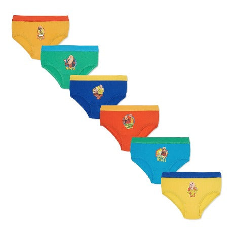 RedRose Boys Motu Patlu Printed Briefs – Pack of 6 | Soft Cotton Innerwear for Kids | JR-518