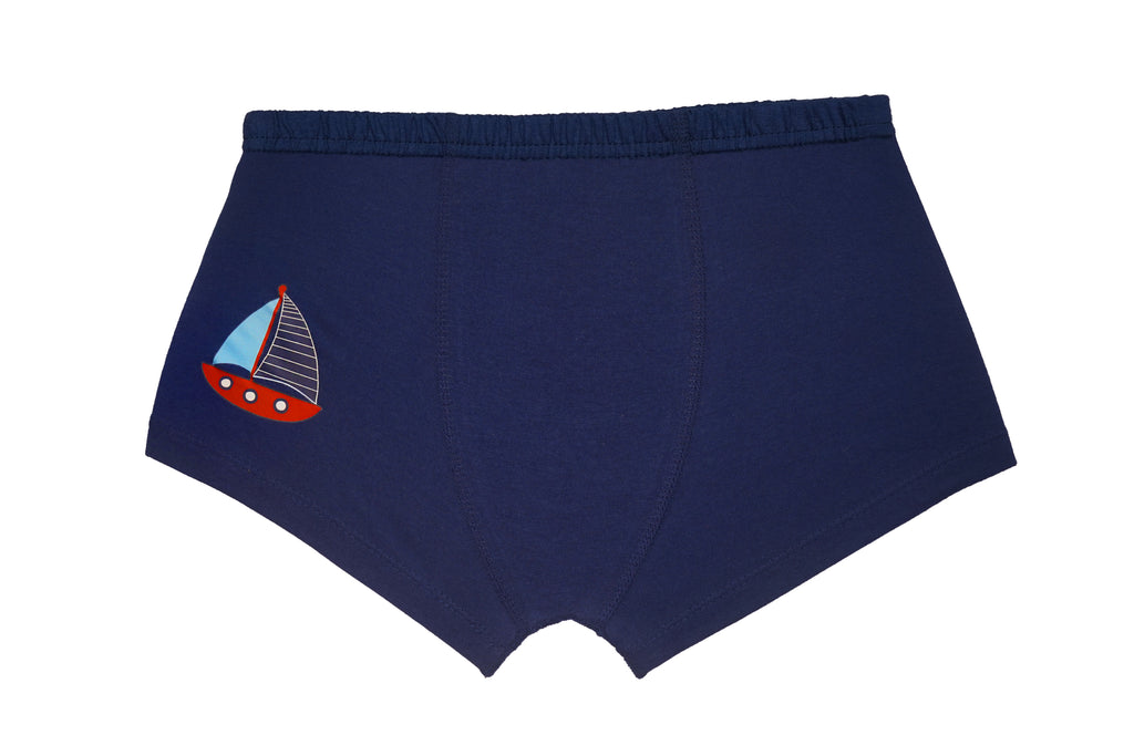 JR-543 | Boys' Cotton Briefs – 3-Pack Fun Print Underwear | Nautical & Superhero Theme