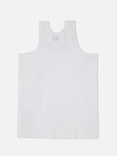 👕 Redrose Boys Plain White Cotton Vests – Pack of 2 | Soft & Breathable Innerwear | VEST-WH2