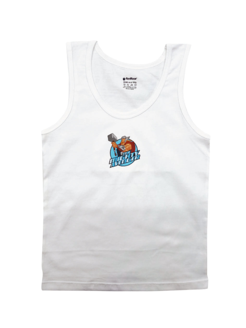 VEST 1005 |Red Rose 100% Cotton Boys Inner Vests – Pack of 6|