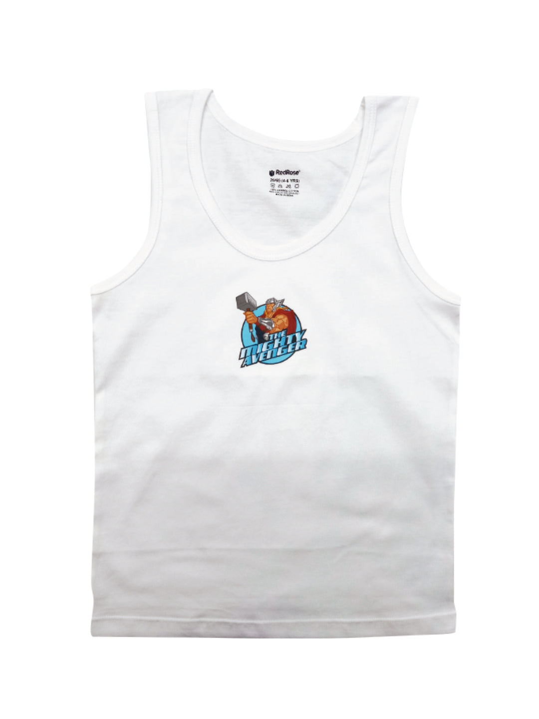 VEST 1005 |Red Rose 100% Cotton Boys Inner Vests – Pack of 6|