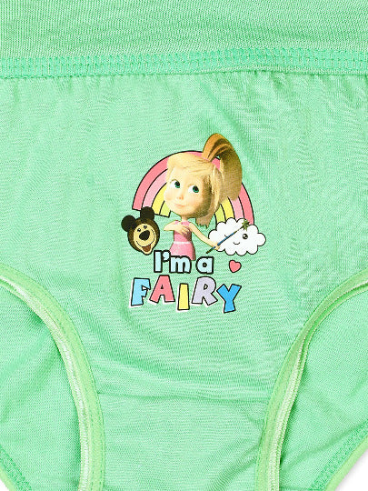 Redrose Girls' Cartoon Print Cotton Panties – Pack of 6 | Soft & Colorful Innerwear | BABY-09