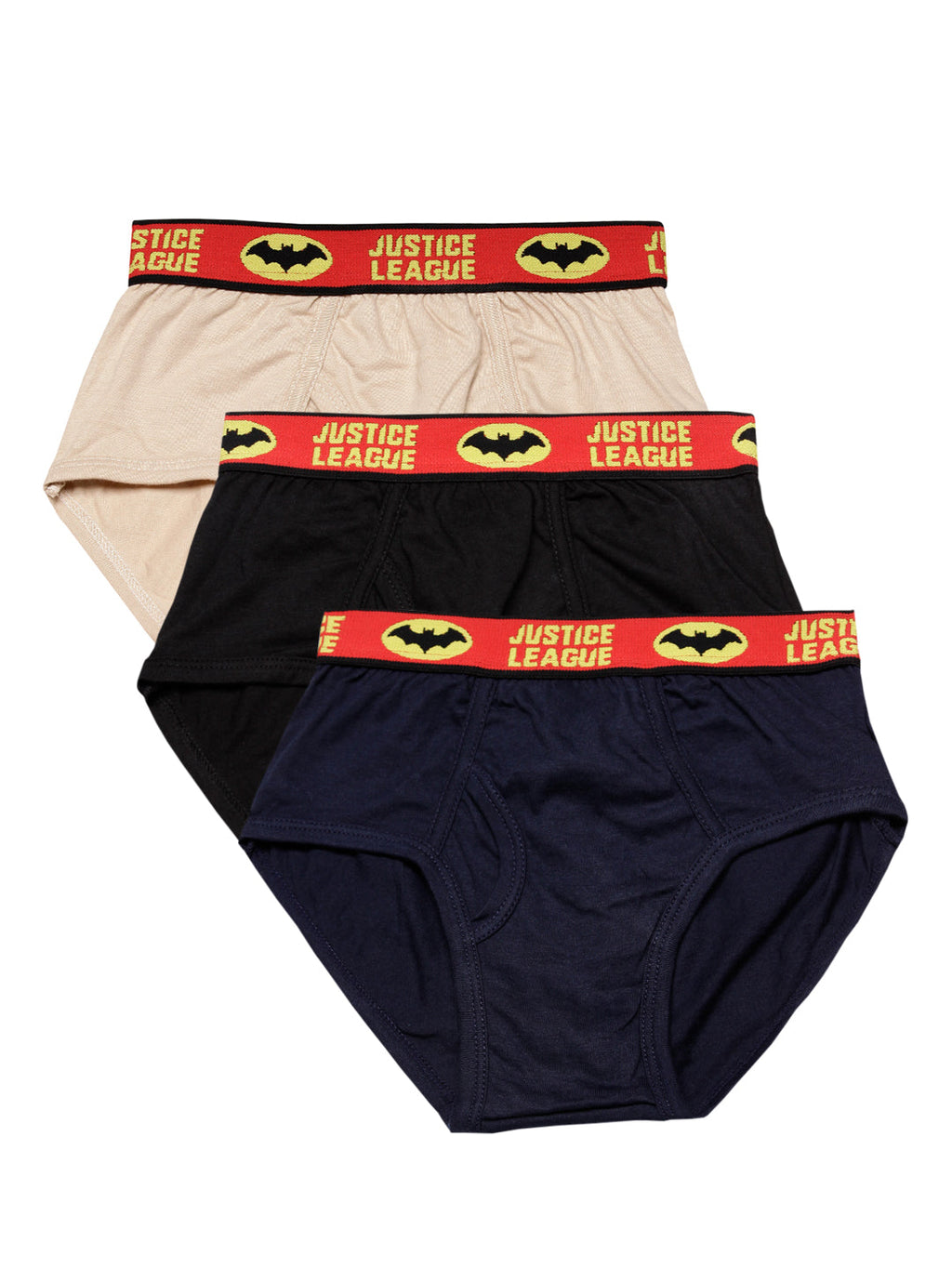 Redrose Justice League Boys’ Briefs – Pack of 6 | Batman & Superman Waistband Prints | JR-50
