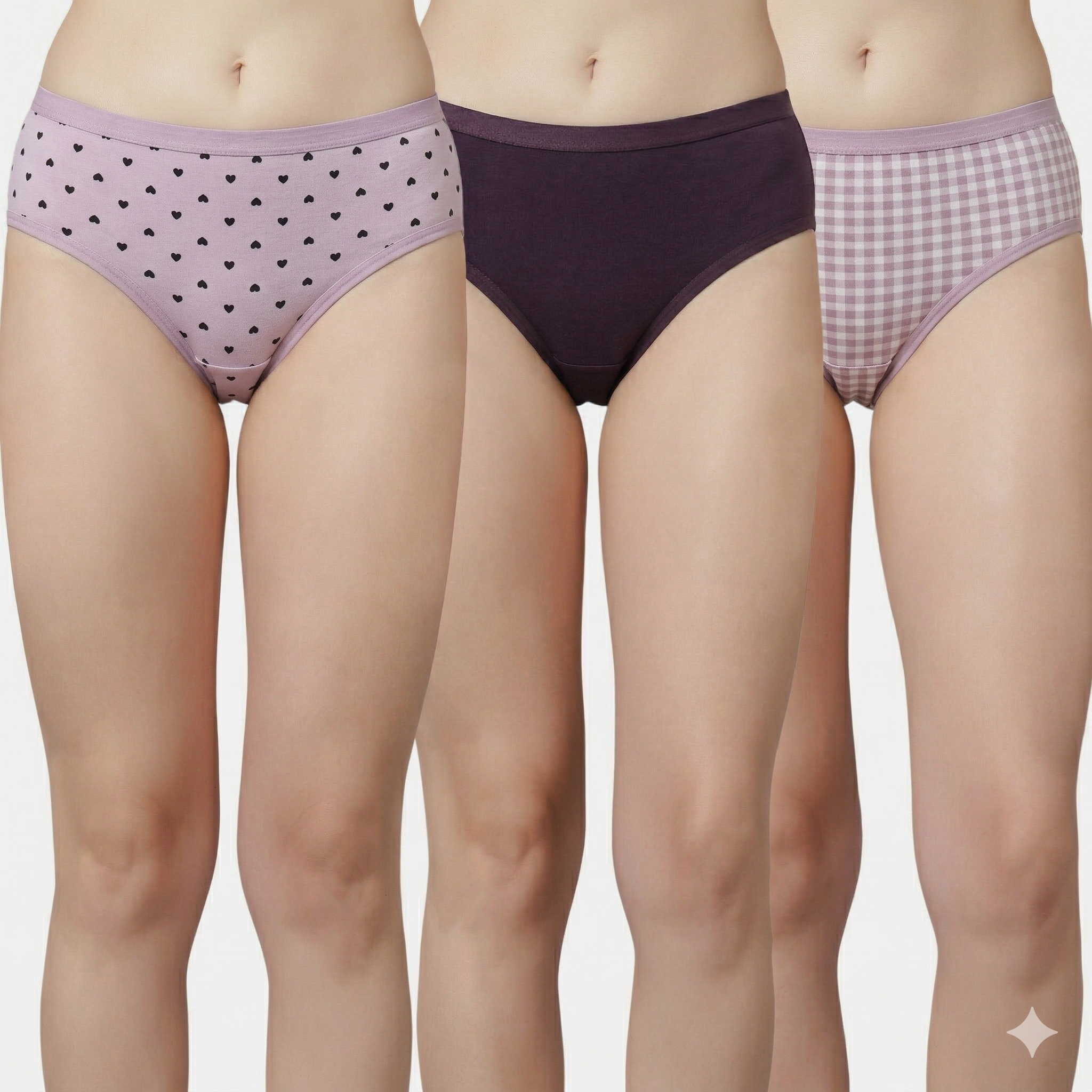 HL-15  Mid Rise Bikini Panties – Pack of 3
