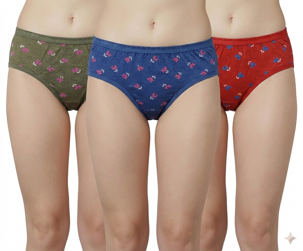 HIGH RISE PLUS SIZE Hipster Panties – Pack of 3
