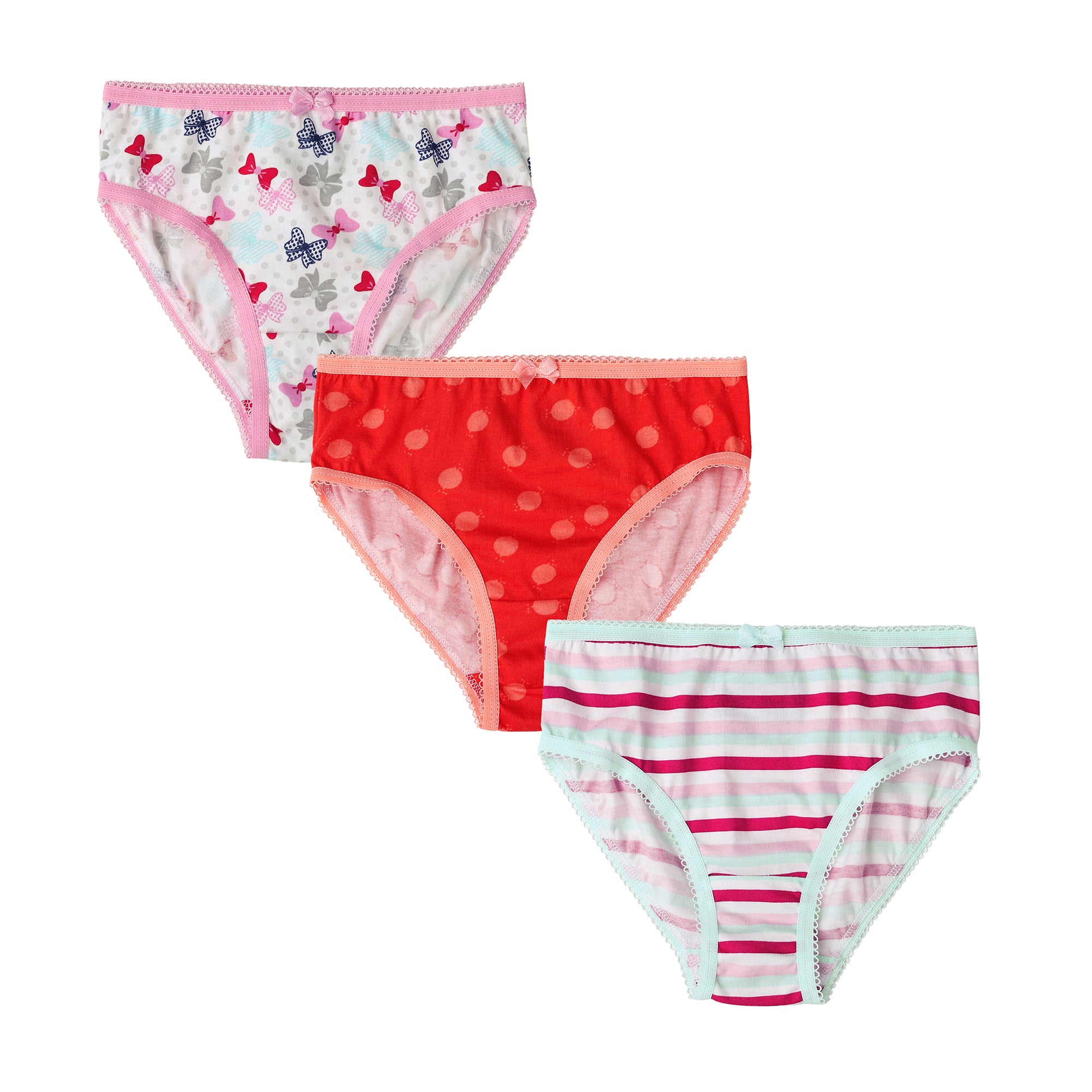 Redrose Girls Cotton Printed Panty - Pack of 3 (Multicolor) | BABY-82