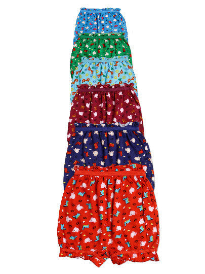 Redrose Girls Printed Cotton Bloomers – Pack of 6 | Fun & Comfy Everyday Essentials 👧 | BLM-229