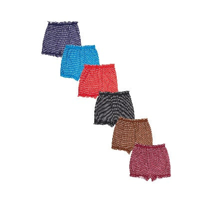 Redrose Girls' Printed Bloomers – Pack of 6 (Multicolor) | BLM-215