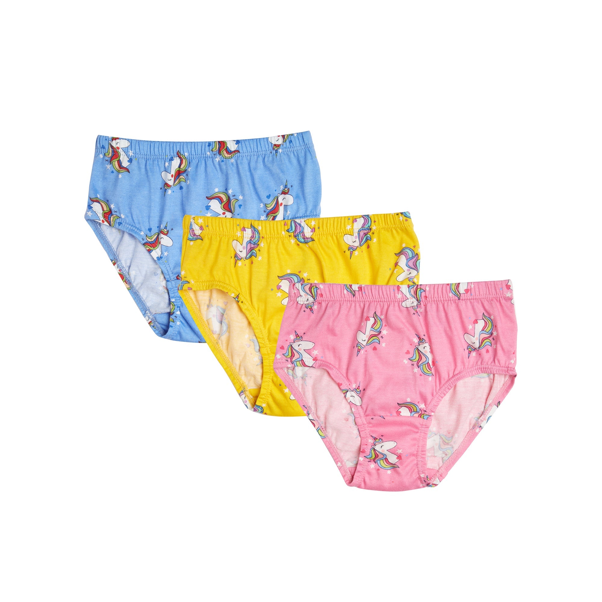 Redrose Baby Girls Cotton Unicorn Printed Briefs | Pack of 3 | Soft & Colorful Innerwear | BABY-77