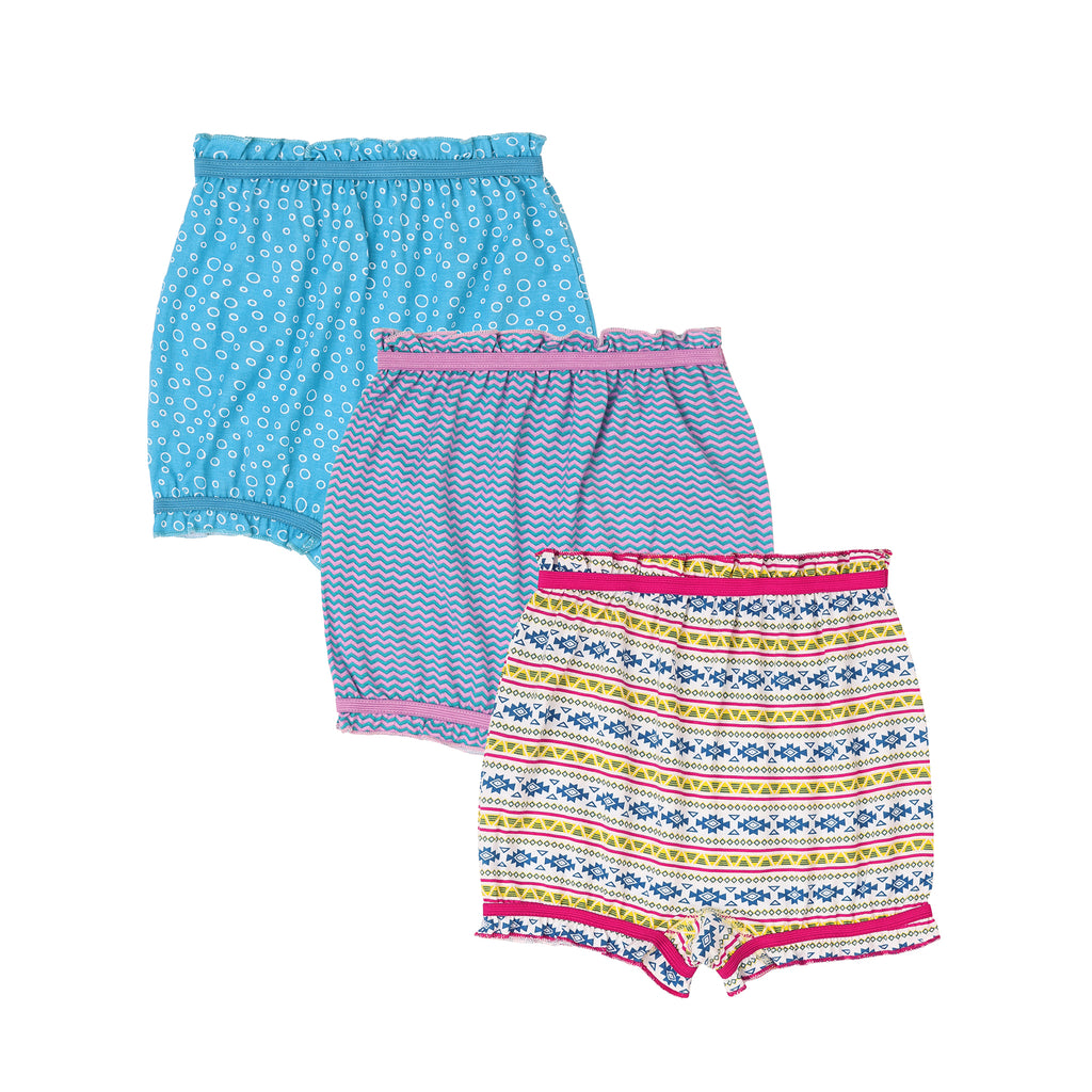 BLM 238| Red rose Girls' Cartoon Print Bloomers – Pack of 6 | Soft Cotton Comfort for Everyday Wear