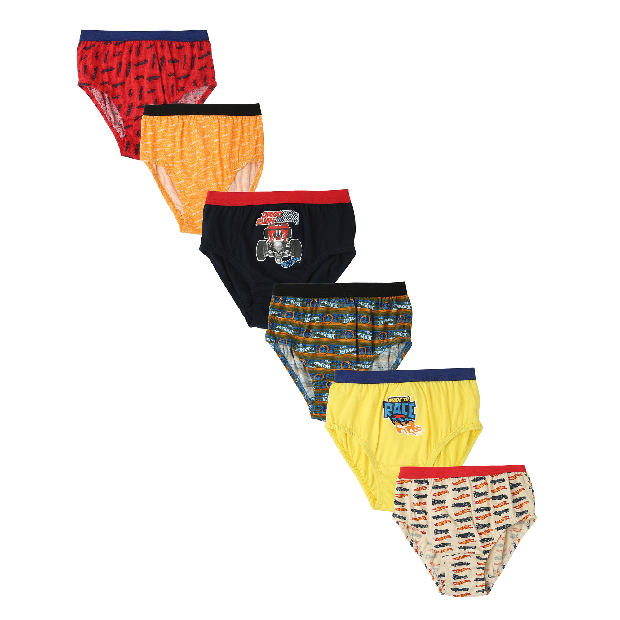 JR 509 Kids Printed Cotton Briefs | Soft & Comfortable Innerwear for Boys | Multicolor Pack 6