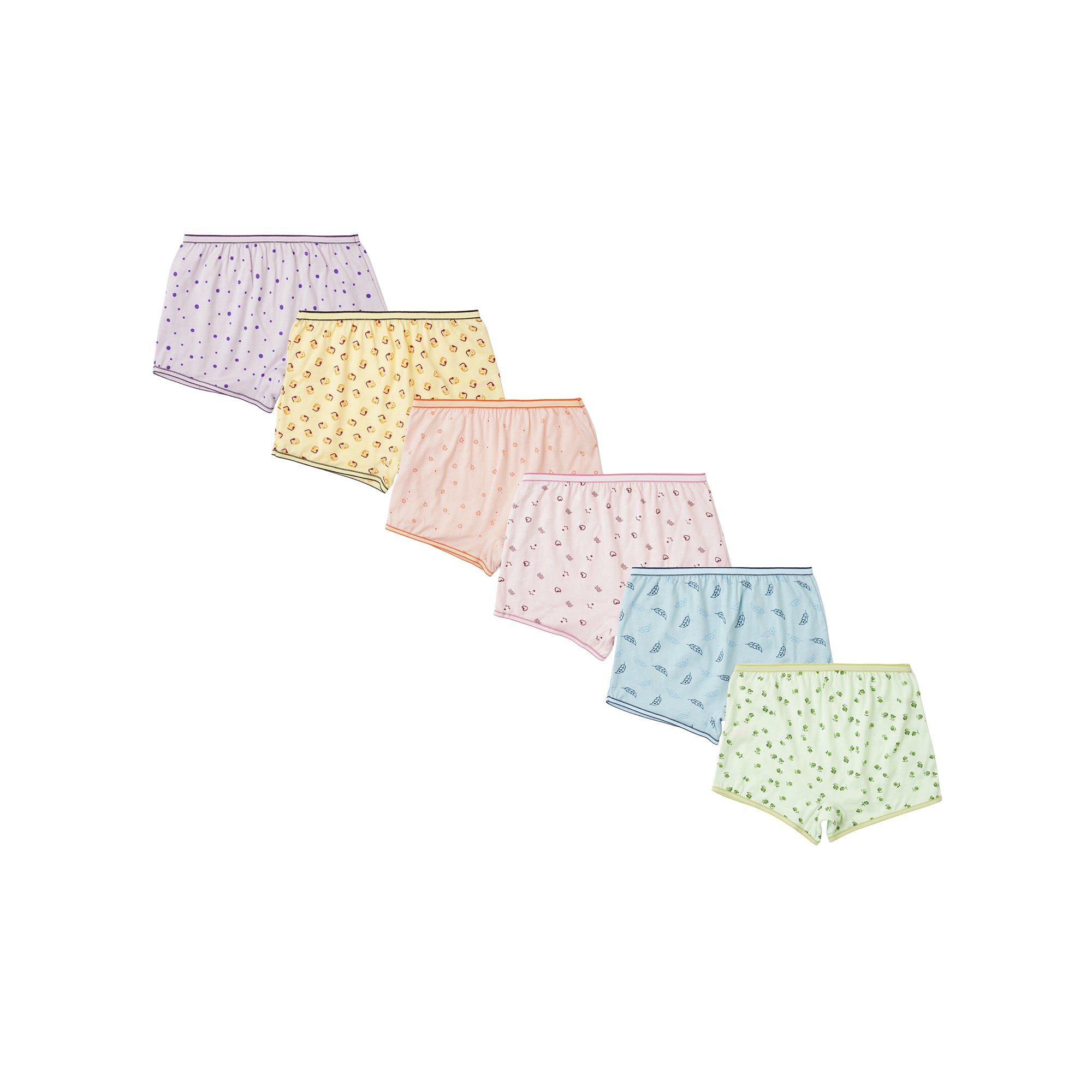 BLM 242 Girls’ Printed Cotton Boxer Shorts | Soft & Comfortable Printed Underwear | Assorted Colors & Designs