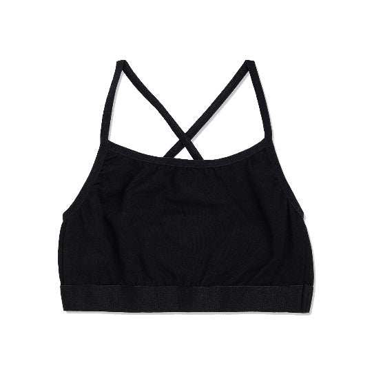 Redrose Girls Sports Bra – Pack of 2 (Black & White, Cross-Back Design) | BS-2006