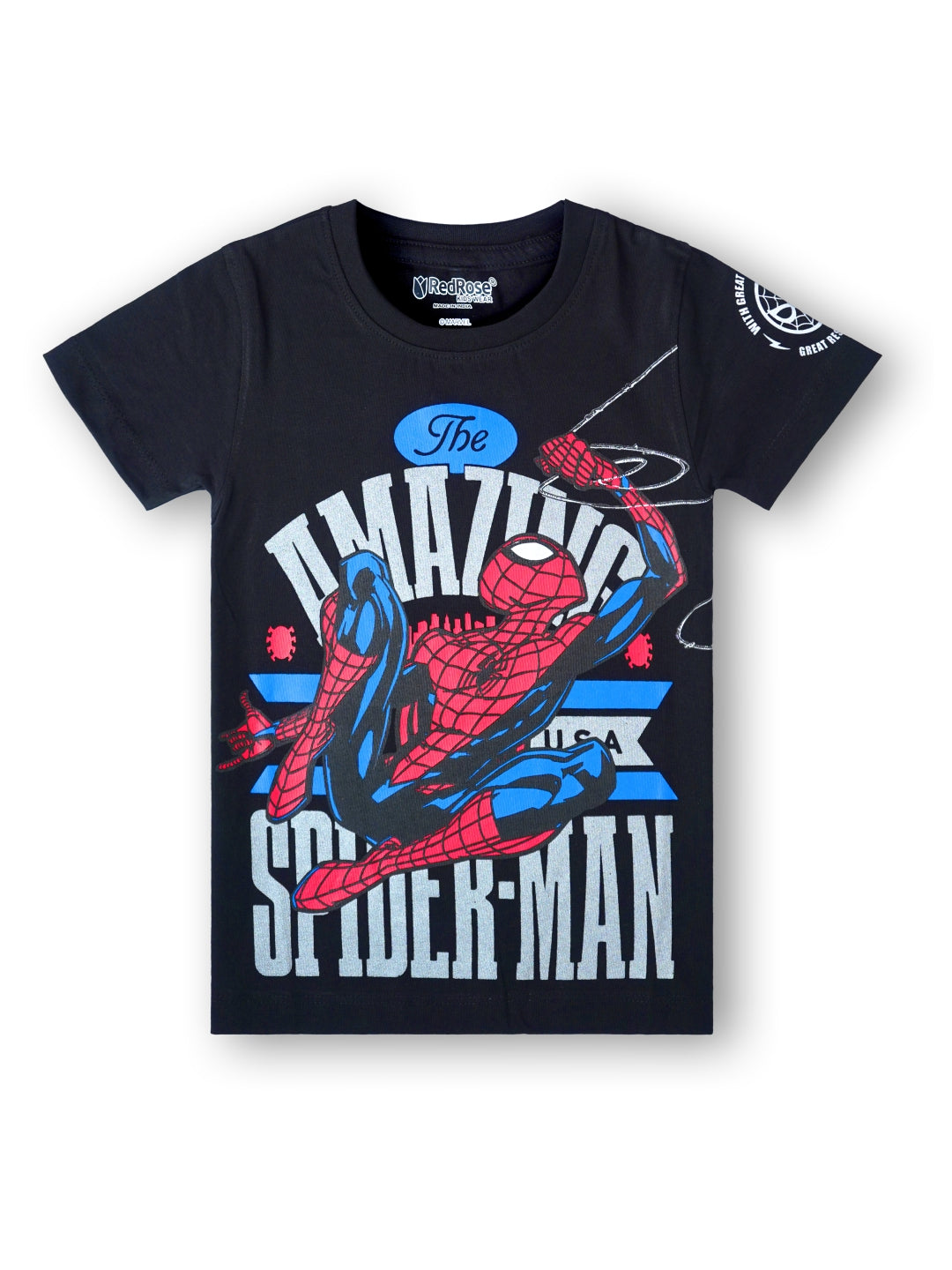 TS 27 Cartoon, Printed Cotton Regular T Shirt (MAROON & BLACK Pack of 2)