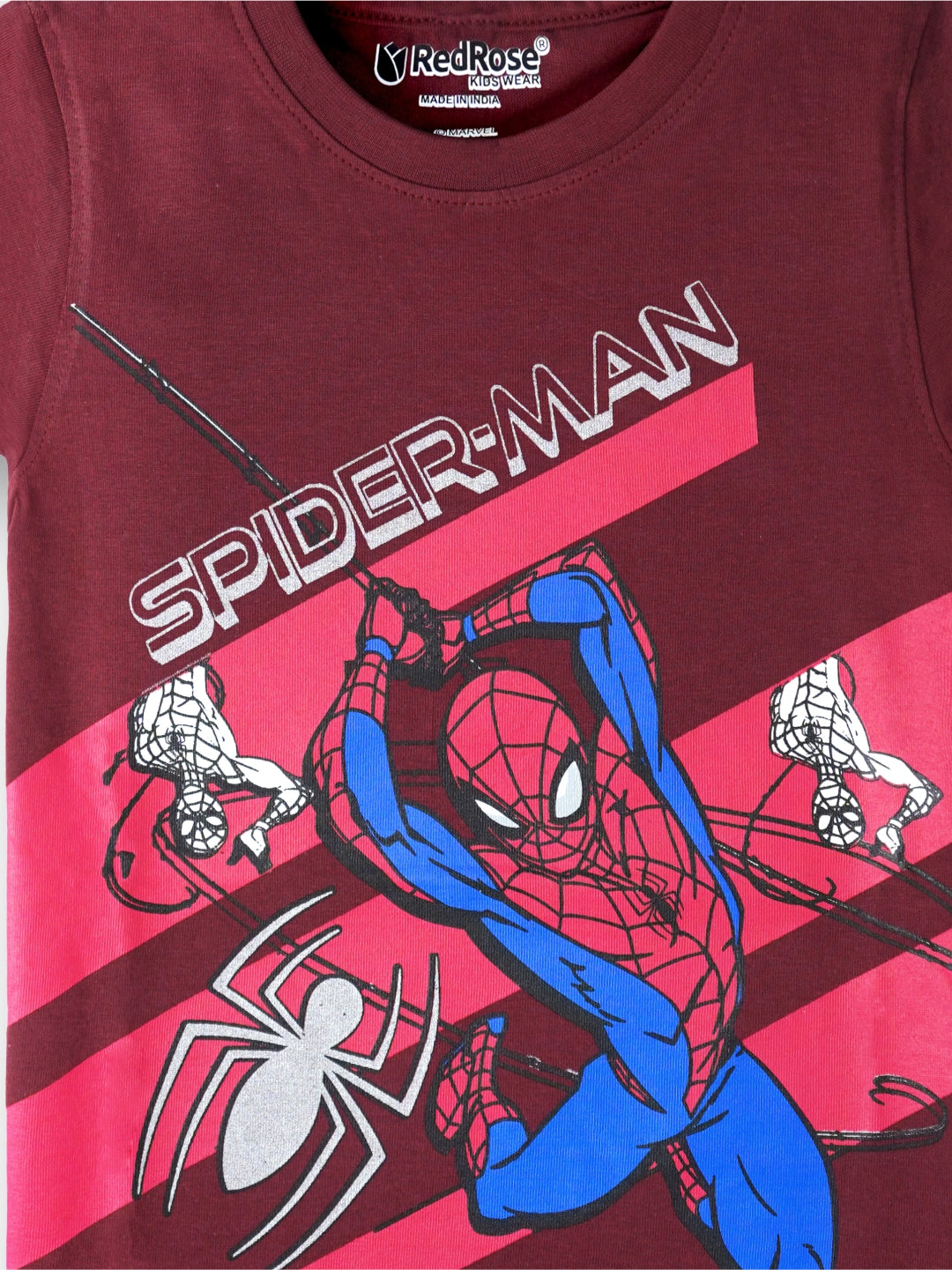 TS 27 Cartoon, Printed Cotton Regular T Shirt (MAROON & BLACK Pack of 2)