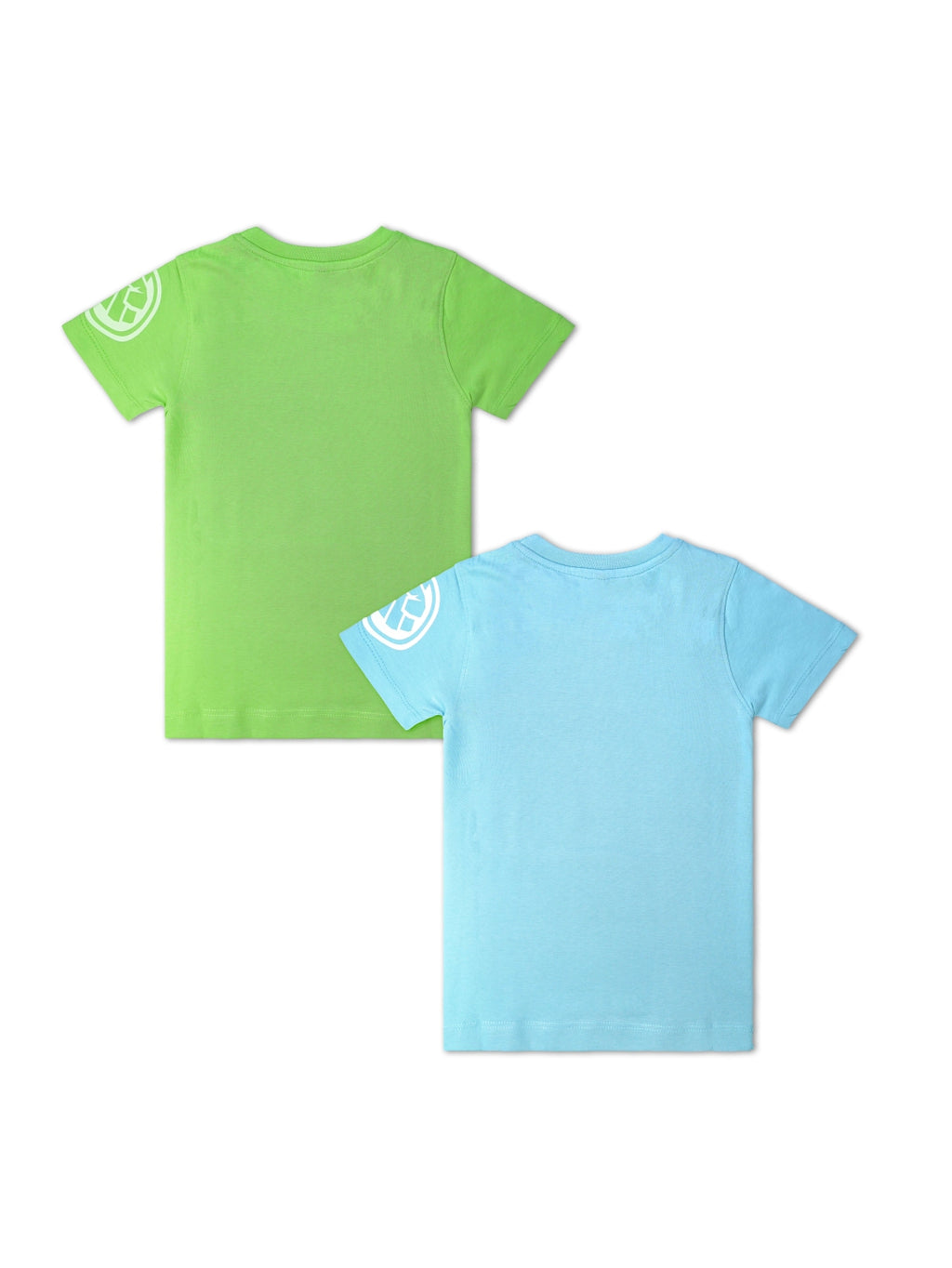 TS 29 Cartoon, Printed Cotton Regular T Shirt (GREEN & SKY BLUE Pack of 2)