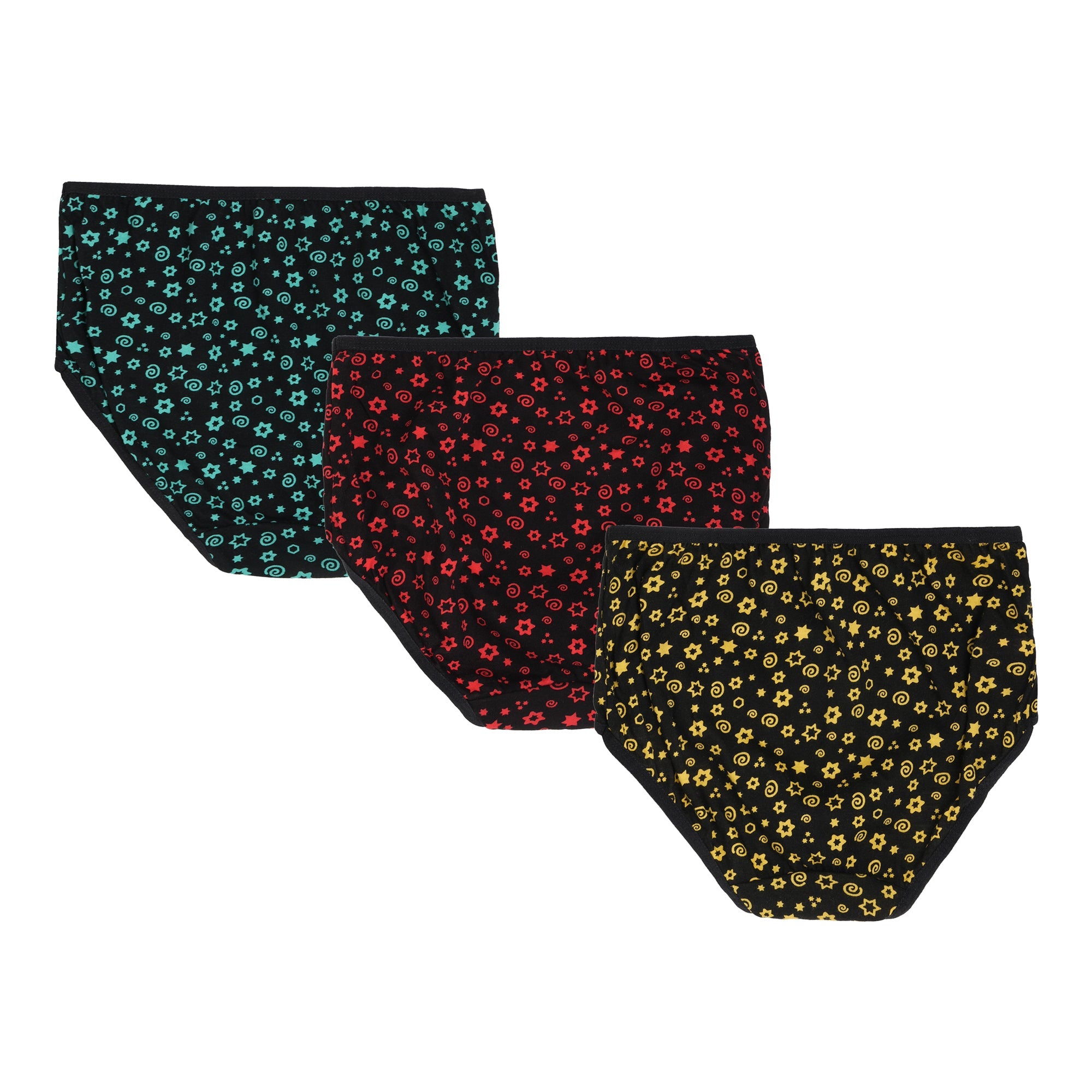 Redrose Girls' Floral Print Panties – Pack of 6 | Soft Cotton Comfort Innerwear | BABY-12