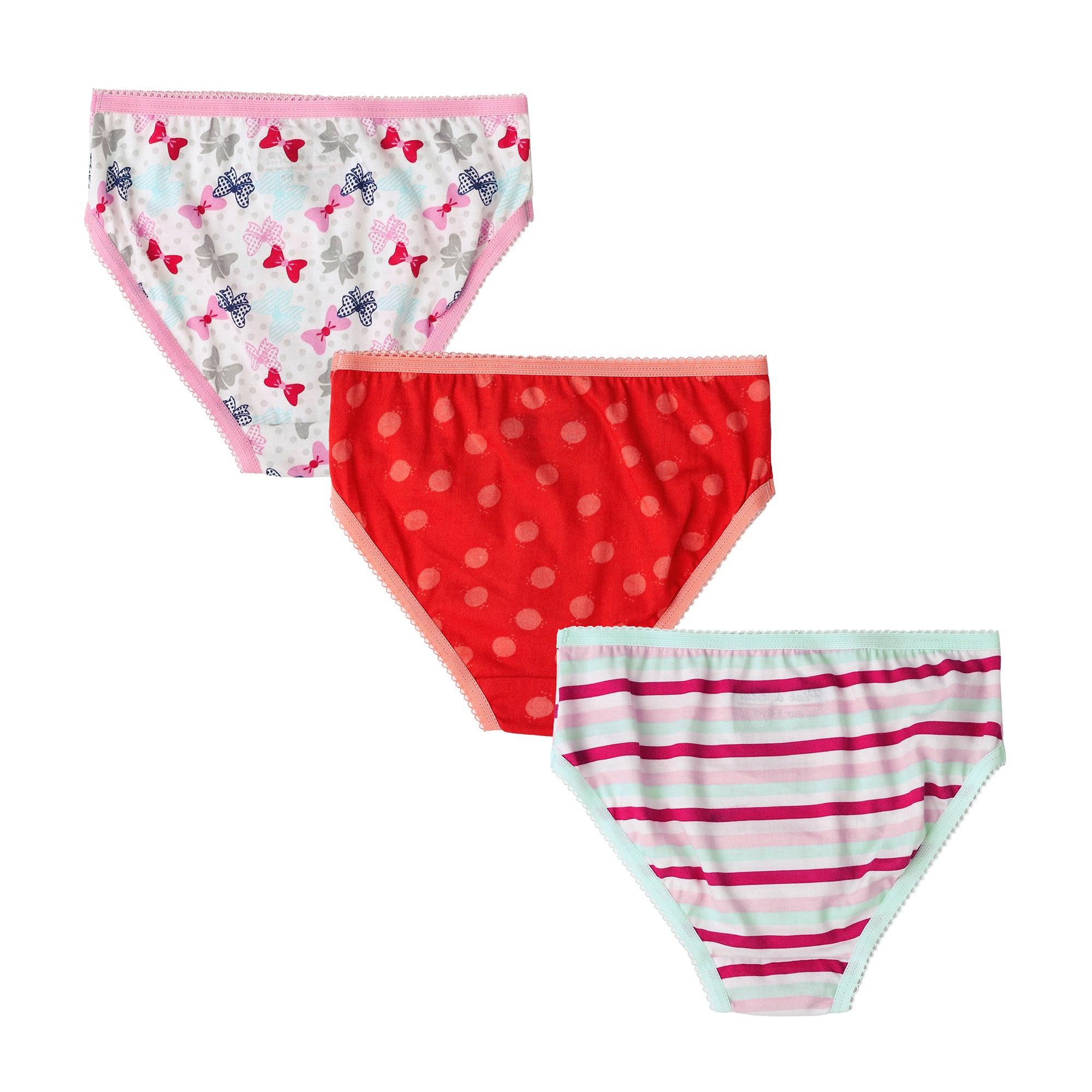 Redrose Girls Cotton Printed Panty - Pack of 3 (Multicolor) | BABY-82