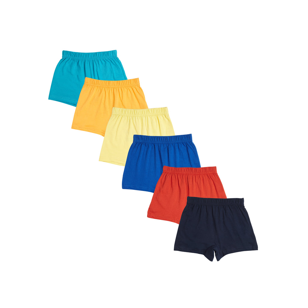 Red rose Cool Printed Cotton Trunks for Boys| JR-531 Multicolor Pack 6