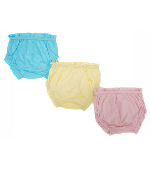 Redrose Girls Cotton Bloomers – Pack of 3 (Barbie Print, Soft Colors) | BLM-207