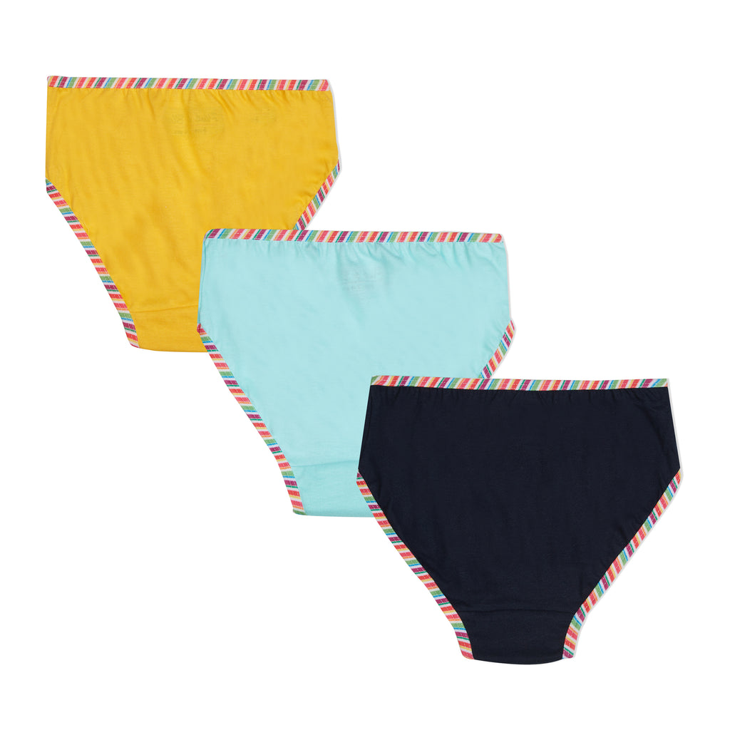 BABY-83 |Red rose Girls Cotton Printed Panty - Pack of 3 (Multicolor)