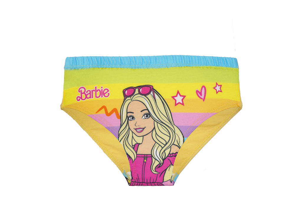 Red Rose Girls' Barbie Print Briefs – Pack of 3 – Soft Cotton Elasten Innerwear | BABY-139