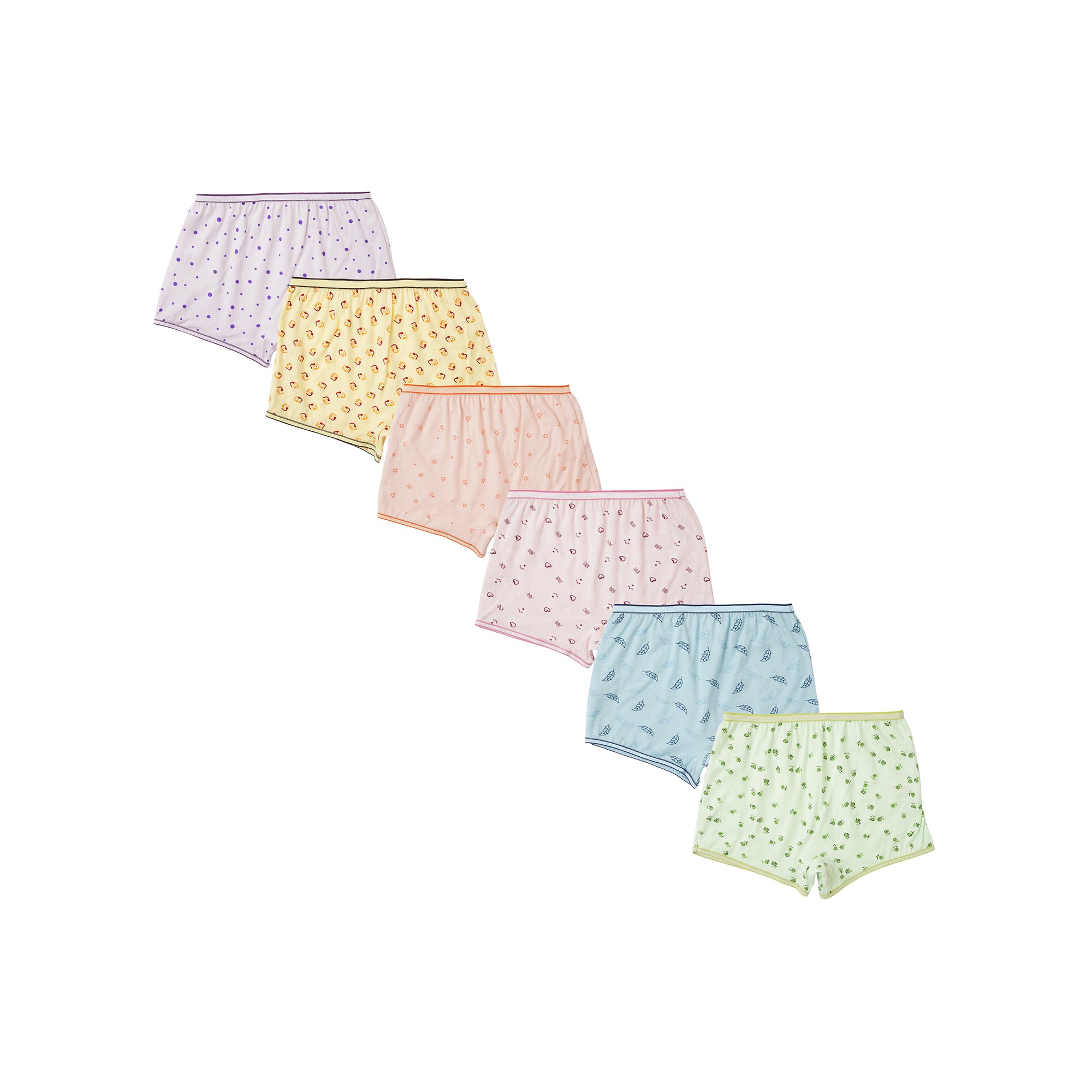 BLM 242 Girls’ Printed Cotton Boxer Shorts | Soft & Comfortable Printed Underwear | Assorted Colors & Designs