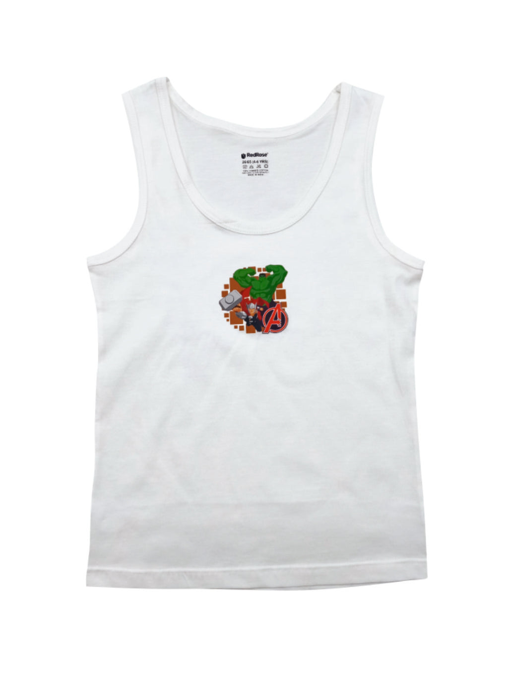VEST 1005 |Red Rose 100% Cotton Boys Inner Vests – Pack of 6|