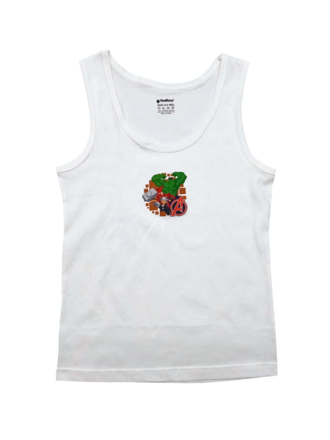 VEST 1005 |Red Rose 100% Cotton Boys Inner Vests – Pack of 6|